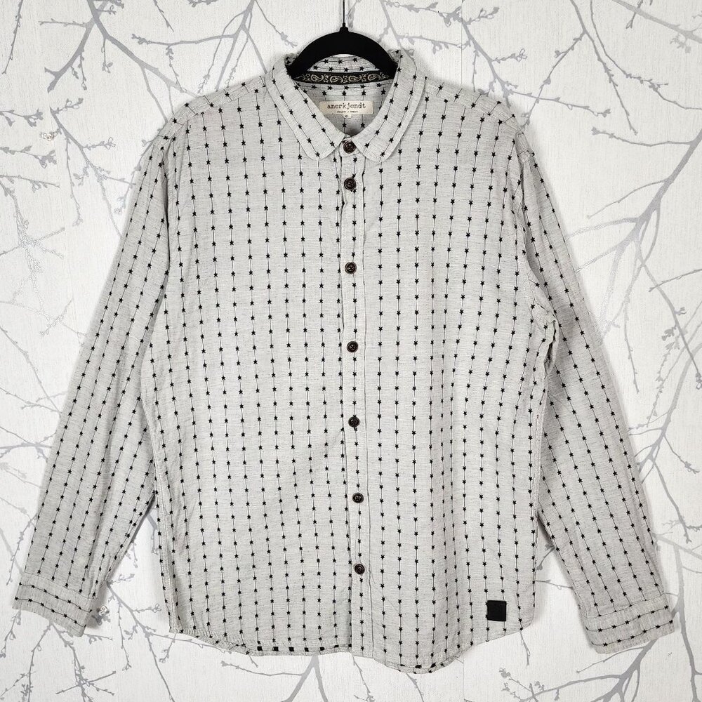 Anerkjendt Artsy Stars Embroidered 100% Cotton Button Front Shirt